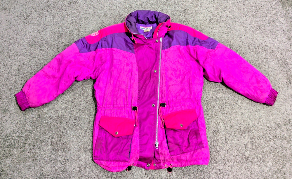 Obermeyer Ski Jacket Womens 10 Pink Magenta Vintage 80s Retro Snow Insulated *